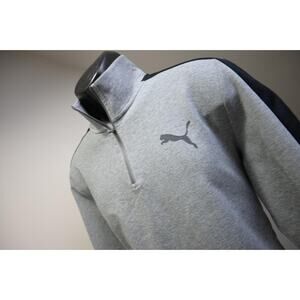Puma Track Jacket Jogger‎ 1/4 Zip Neck Long Sleeve Athletic Mens Sz Large